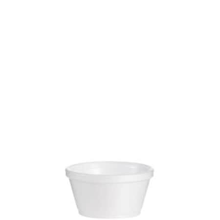 Dart 8SJ20 CPC 8 oz Ex Squat Food Container Foam, White, 1000PK 8SJ20 (B)